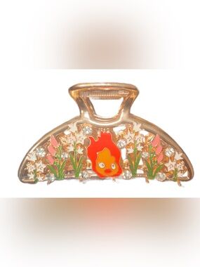 Studio Ghibli Howls Moving Castle Calcifer Metal hair clip